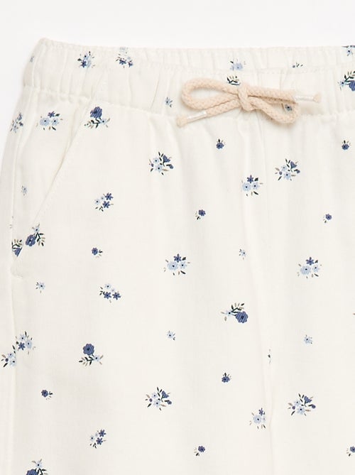 Pantalón de sarga con cordones ajustables - Kiabi