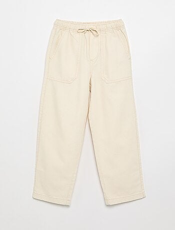 Pantalón de sarga con cordones ajustables