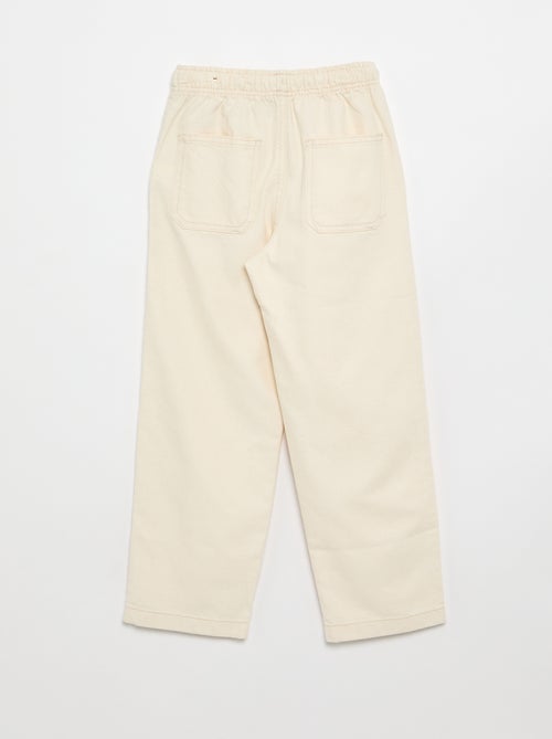Pantalón de sarga con cordones ajustables - Kiabi