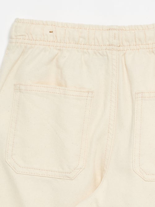 Pantalón de sarga con cordones ajustables - Kiabi