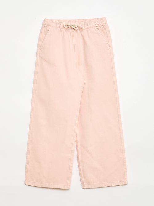 Pantalón de sarga con cordones ajustables - Kiabi