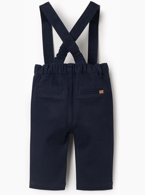 Pantalón de sarga con tirantes - Kiabi