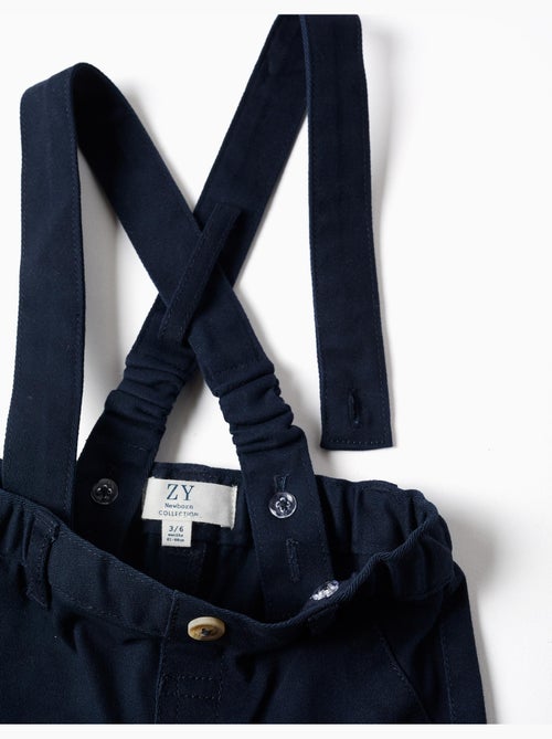 Pantalón de sarga con tirantes - Kiabi