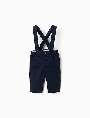 Pantalón de sarga con tirantes desmontables