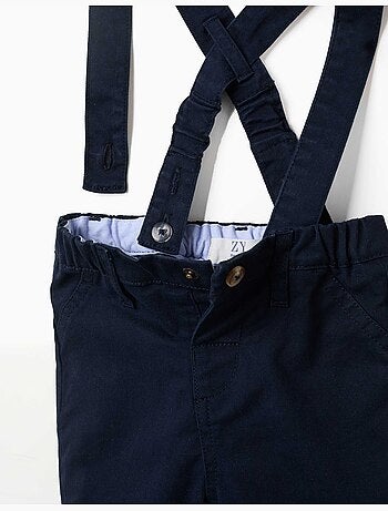 Pantalón de sarga con tirantes desmontables