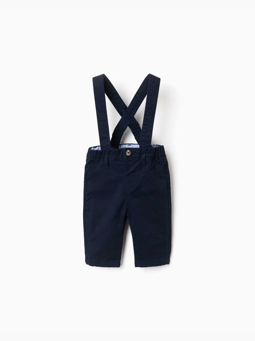 Pantalón de sarga con tirantes desmontables - Kiabi Pantalón de sarga con tirantes desmontables - Kiabi