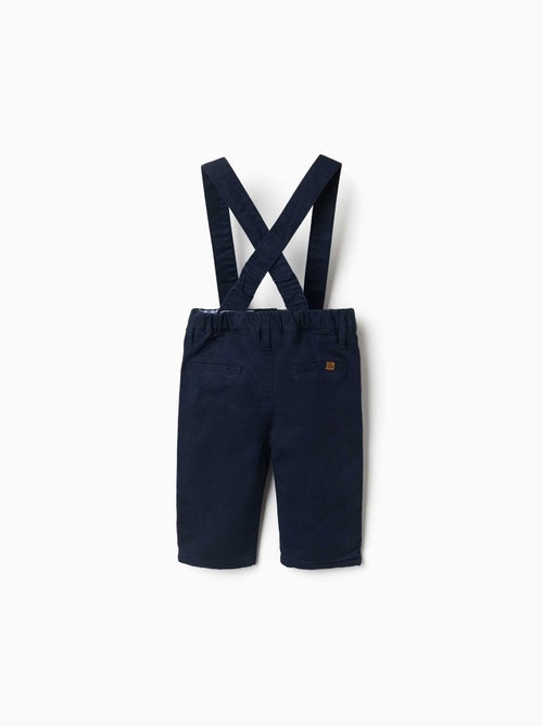 Pantalón de sarga con tirantes desmontables - Kiabi Pantalón de sarga con tirantes desmontables - Kiabi