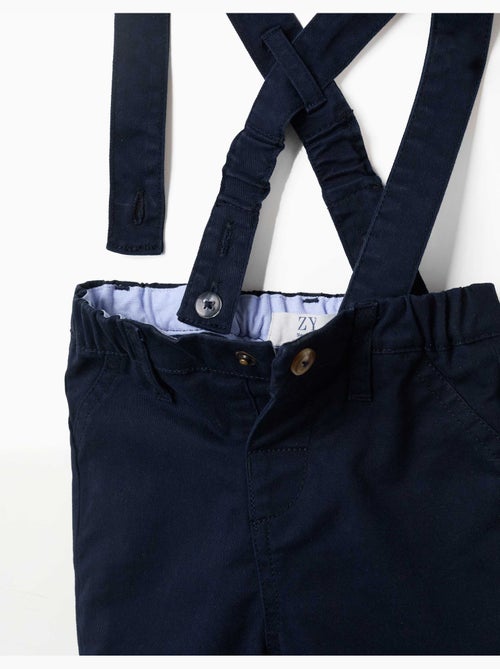 Pantalón de sarga con tirantes desmontables - Kiabi Pantalón de sarga con tirantes desmontables - Kiabi
