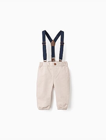 Pantalón de sarga con tirantes extraíbles
