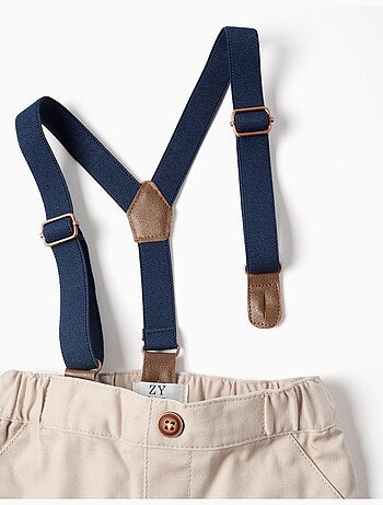 Pantalón de sarga con tirantes extraíbles