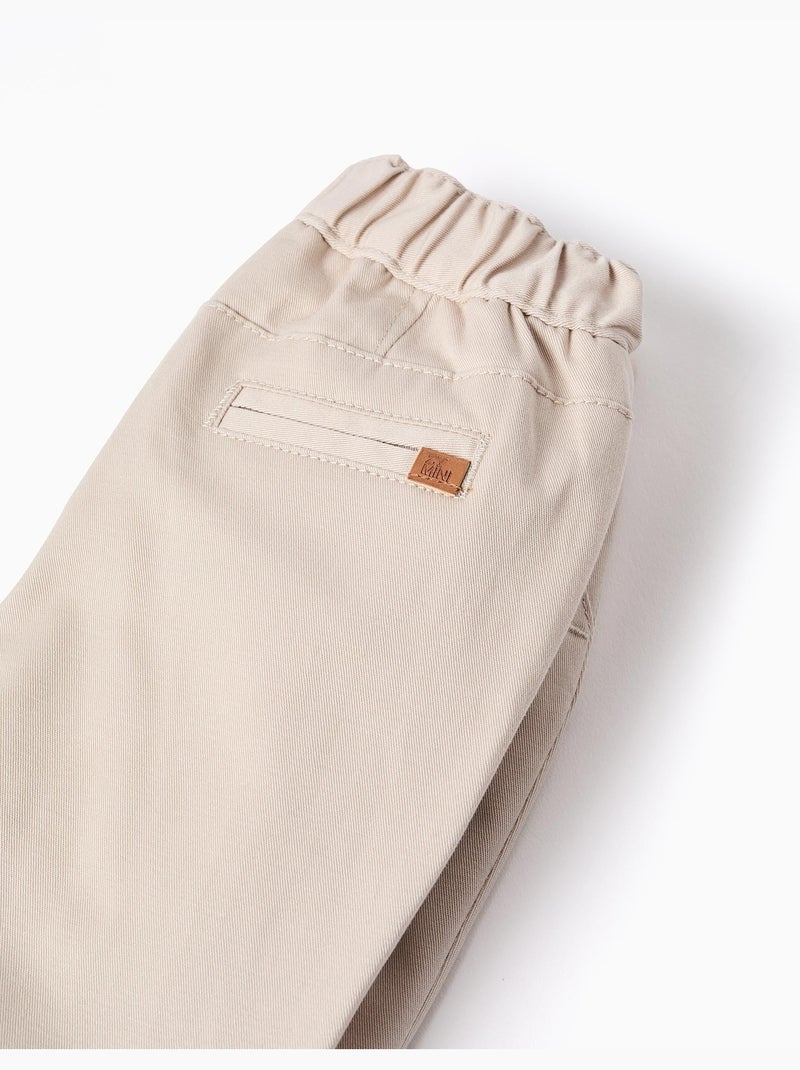 Pantalón de sarga con tirantes extraíbles Gris claro - Kiabi