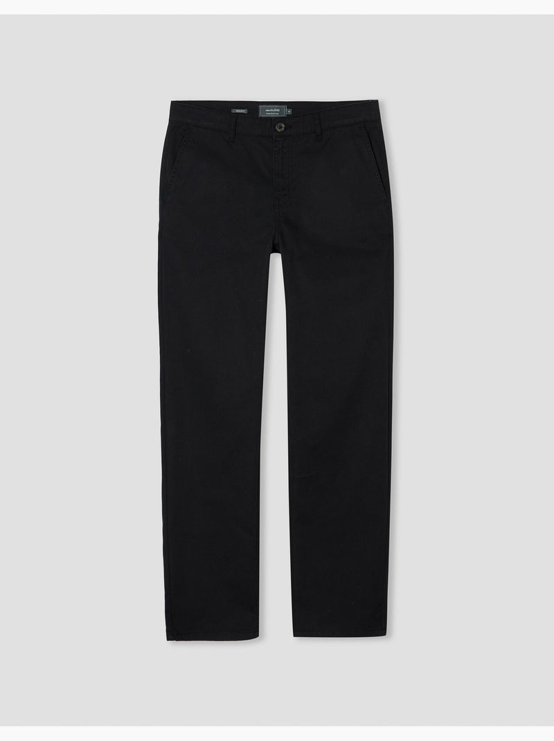 Pantalón de sarga de corte normal, MO Fashion Negro - Kiabi