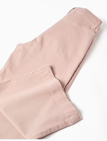 Pantalón de sarga de pierna ancha con bolsillos delanteros