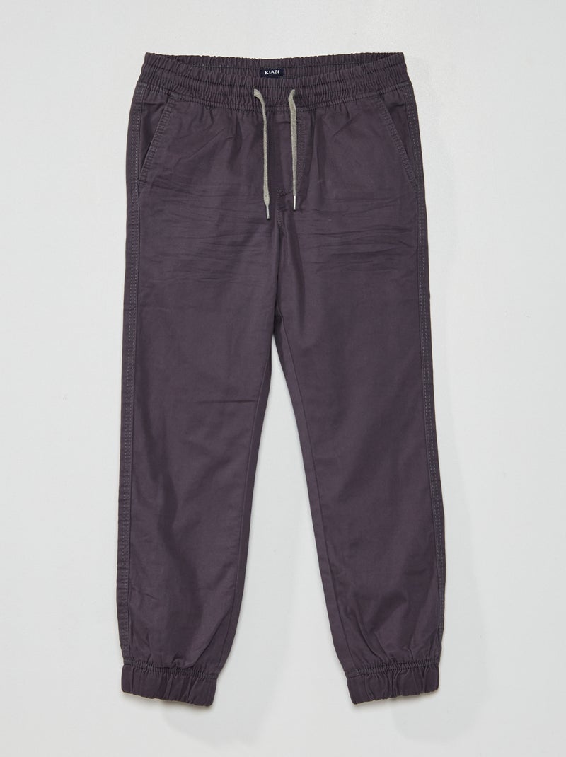 Pantalón de sarga gris oscuro - Kiabi