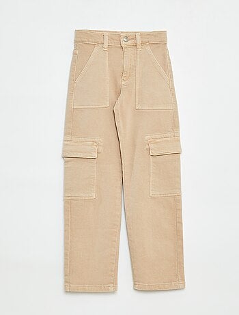 Pantalón de sarga multibolsilllos - Corte + ajustado
