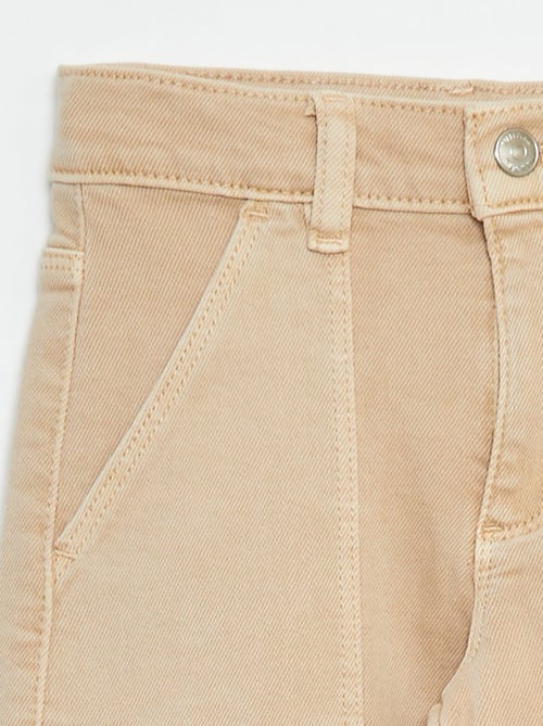 Pantalón de sarga multibolsilllos - Corte + ajustado - Kiabi