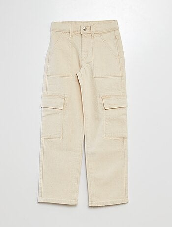 Pantalón de sarga multibolsilllos - Corte + ajustado