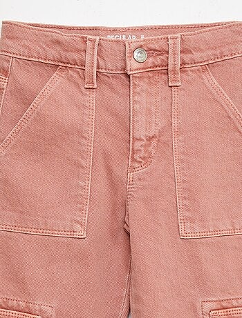 Pantalón de sarga multibolsilllos - Corte + ajustado