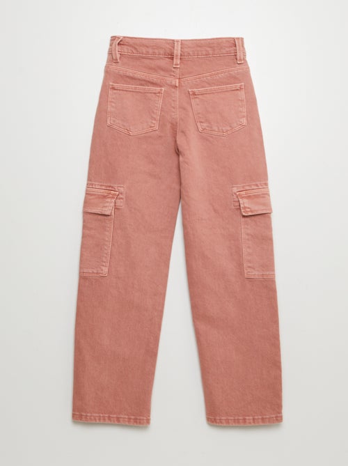 Pantalón de sarga multibolsilllos - Corte + ajustado - Kiabi