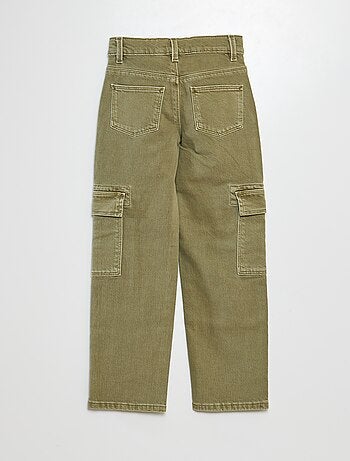 Pantalón de sarga multibolsilllos - Corte + ajustado