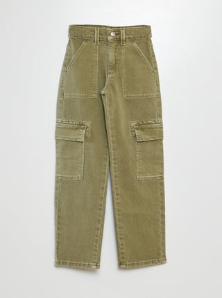 Pantalón de sarga multibolsilllos - Corte + ajustado