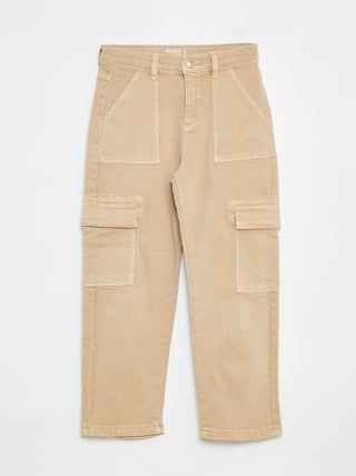 Pantalón de sarga multibolsilllos - Corte más cómodo