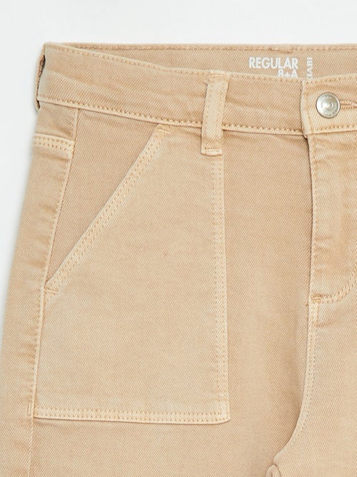 Pantalón de sarga multibolsilllos - Corte más cómodo - Kiabi