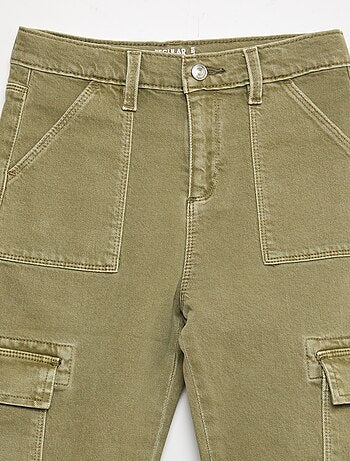 Pantalón de sarga multibolsilllos - Corte más cómodo