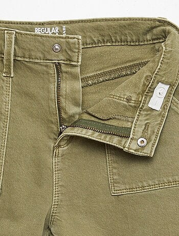 Pantalón de sarga multibolsilllos - Corte más cómodo
