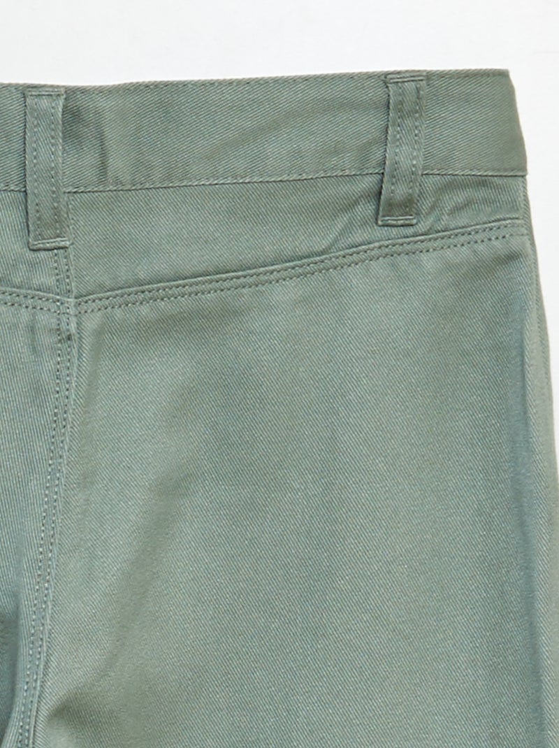 Pantalón de sarga multibolsillos AZUL - Kiabi