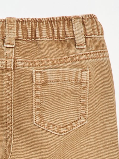 Pantalón de sarga paperbag 3/4 - Kiabi
