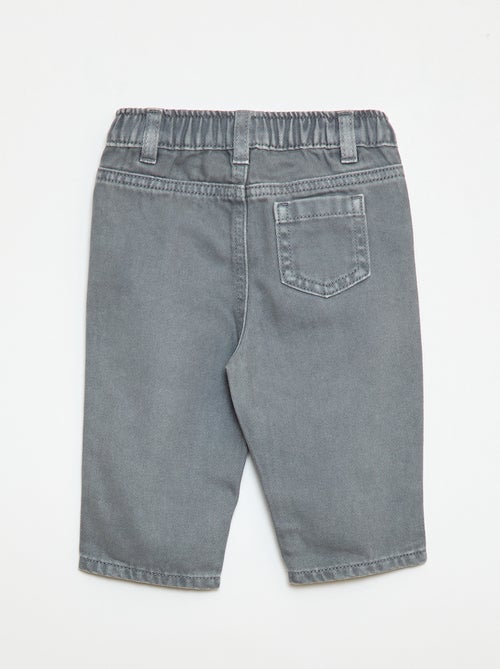 Pantalón de sarga paperbag 3/4 - Kiabi