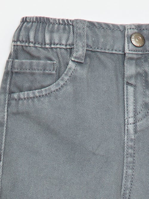Pantalón de sarga paperbag 3/4 - Kiabi