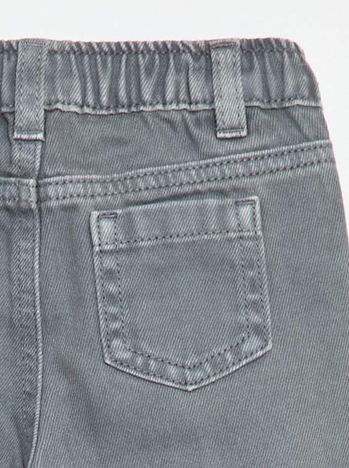 Pantalón de sarga paperbag 3/4 - Kiabi