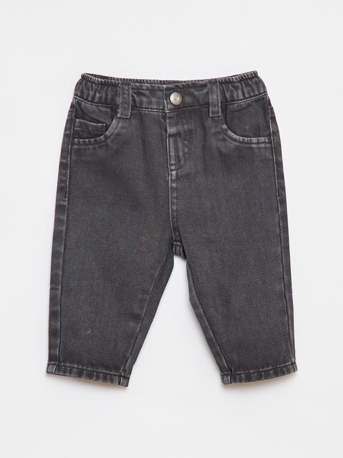 Pantalón de sarga paperbag 3/4 - Kiabi