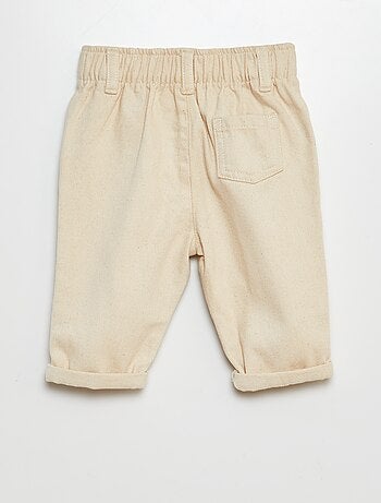 Pantalón de sarga paperbag