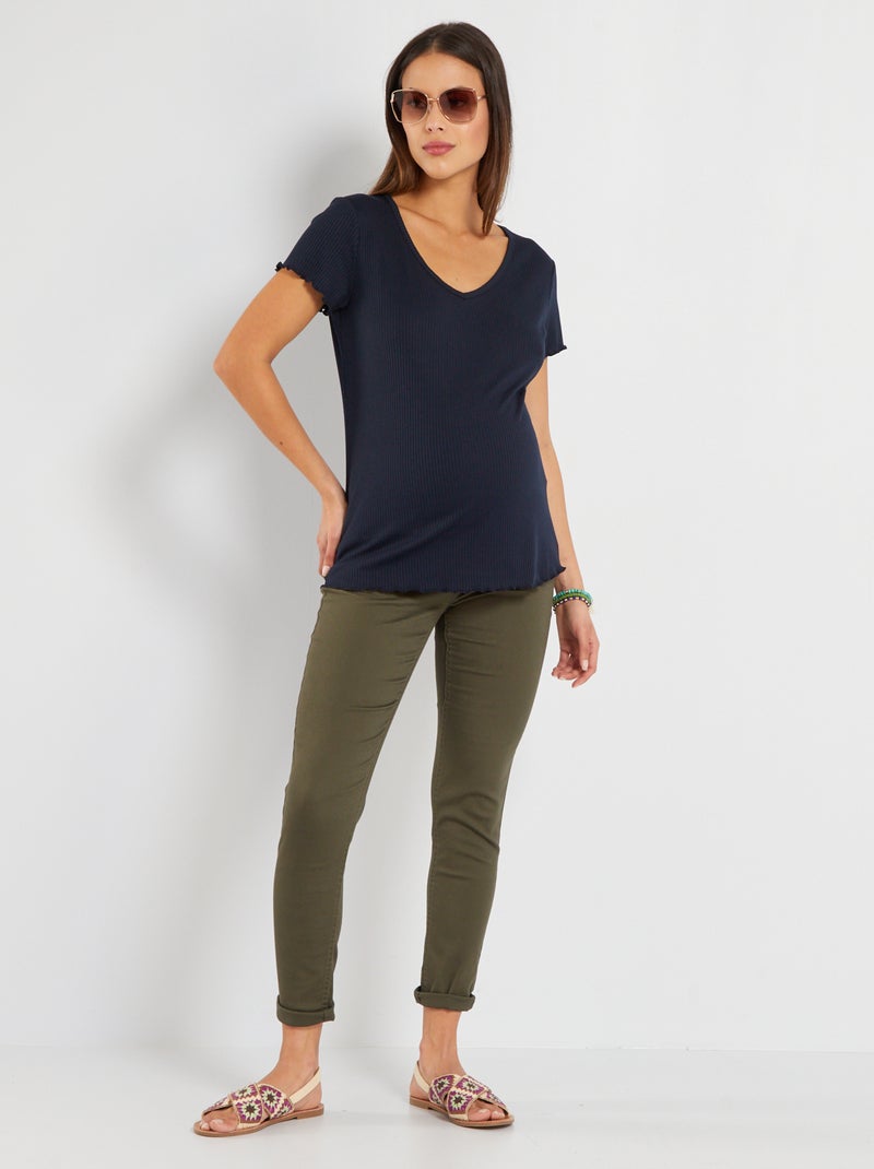 Pantalón de sarga premamá KAKI - Kiabi
