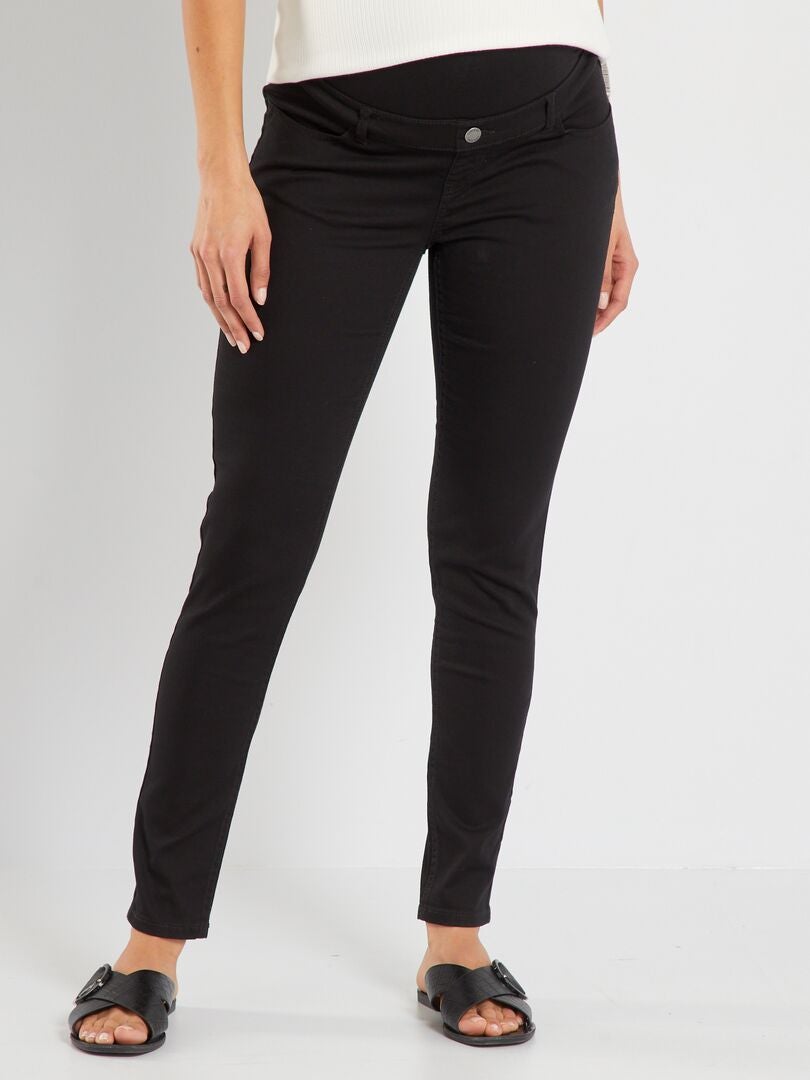 Pantalón de sarga premamá Negro - Kiabi