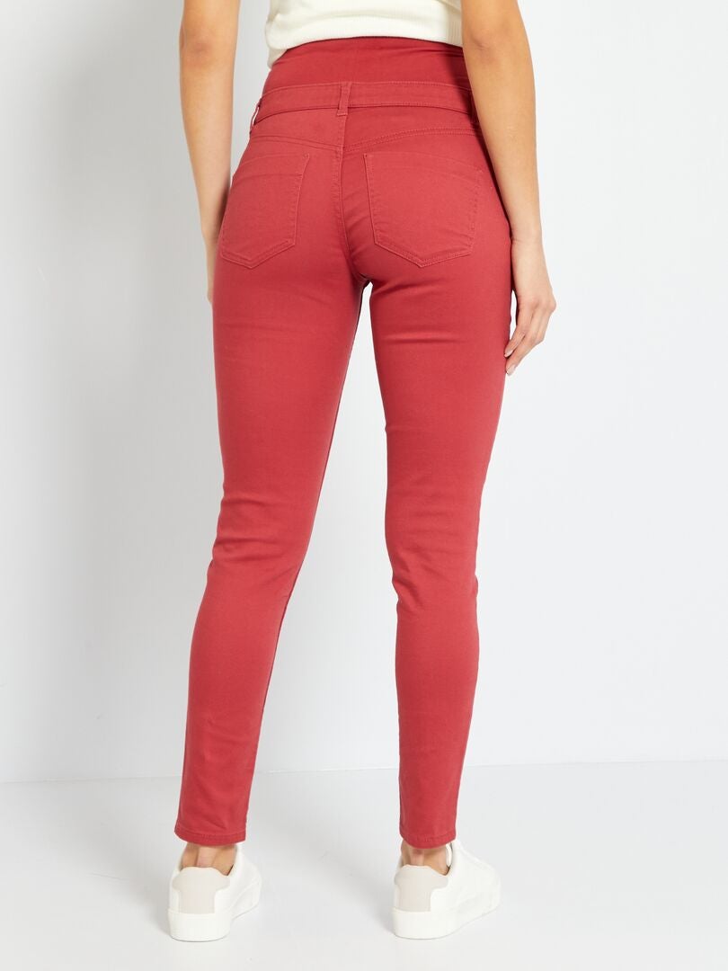 Pantalón de sarga premamá rojo - Kiabi