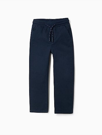 Pantalón de sarga recto con cordón