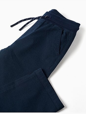Pantalón de sarga recto con cordón