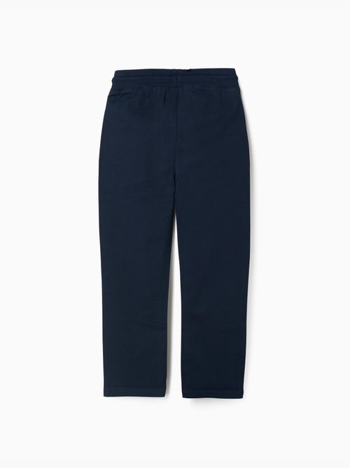 Pantalón de sarga recto con cordón - Kiabi Pantalón de sarga recto con cordón - Kiabi