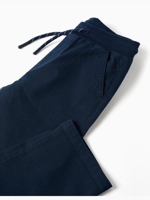 Pantalón de sarga recto con cordón - Kiabi Pantalón de sarga recto con cordón - Kiabi