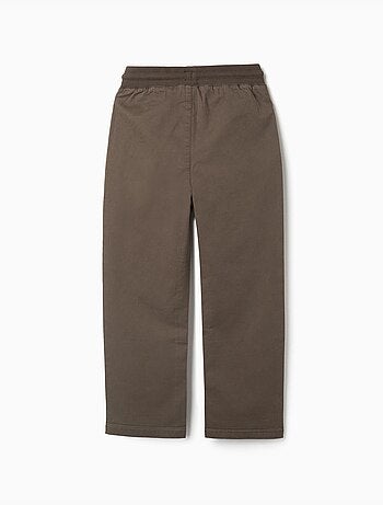 Pantalón de sarga recto con cordón
