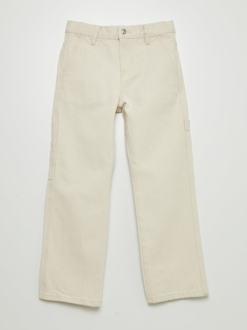 Pantalón de sarga undyed BLANCO - Kiabi