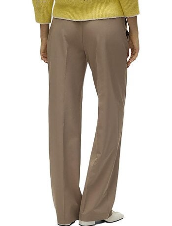 Pantalón de Sastre Camel de Mujer Vero Moda Raya