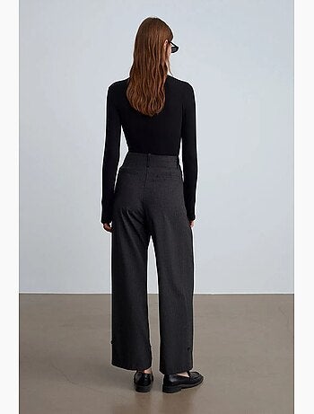Pantalón de sastre de tiro alto con pinzas dilvin