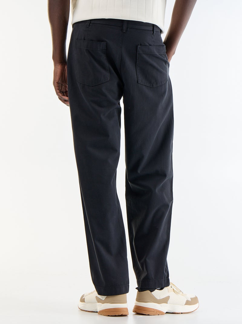 Pantalón de tacto suave Negro - Kiabi