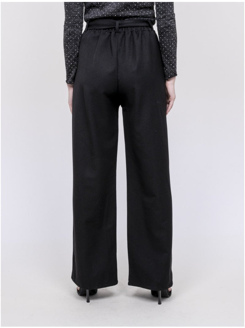 Pantalón de talle alto EDERINA Negro - Kiabi