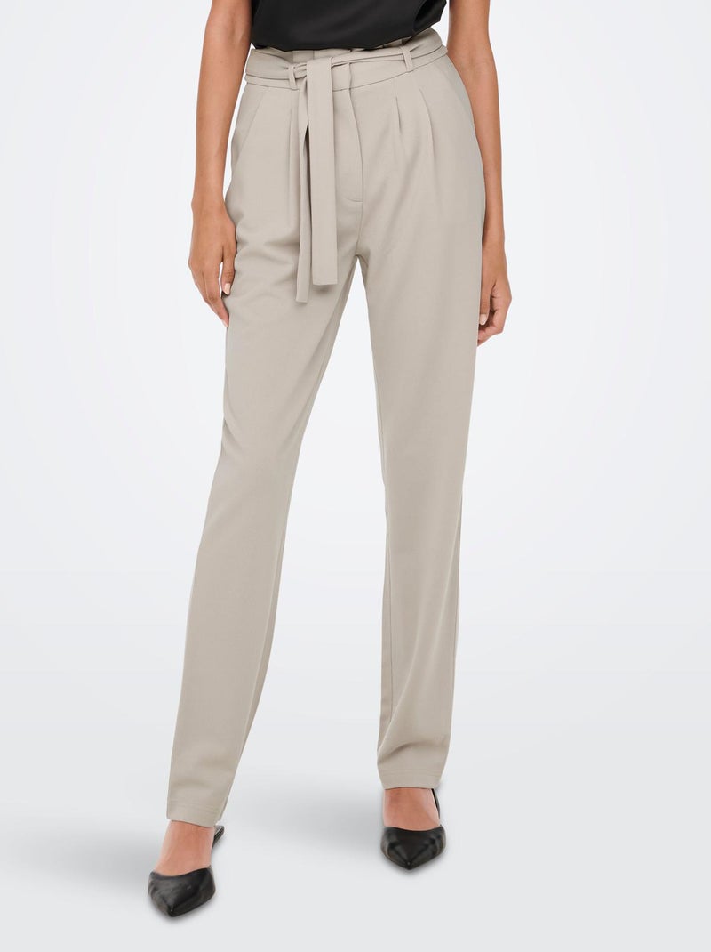 Pantalón de talle alto 'JDY' beige - Kiabi